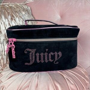 Juicy Couture Black Velvet Travel Cosmetic Bag